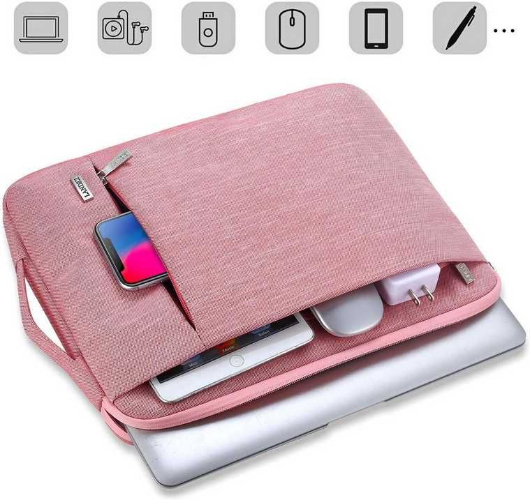 Różowe Etui Case Ochronny Torba na Laptopa 13,5 Landici do Macbook