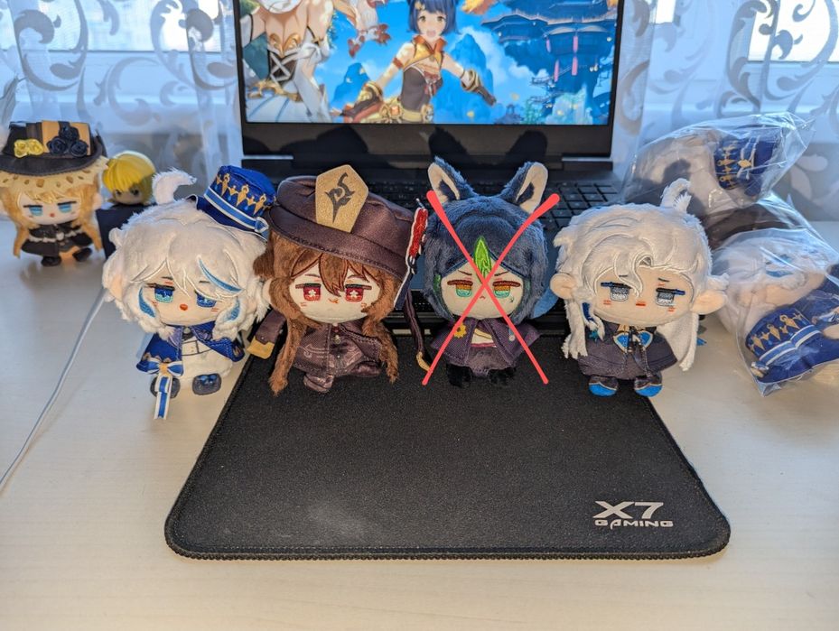 Плюшевая Игрушка Геншин импакт Фурина / Ху Тао / Тигнари / Невилет