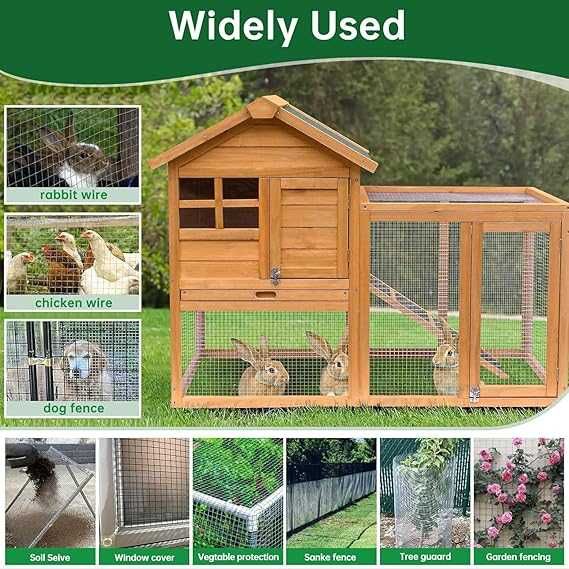 Siatka ogrodowa 1M X 25M ocynkowana kwadratowa oczka 12,7x12,7x0,7 mm