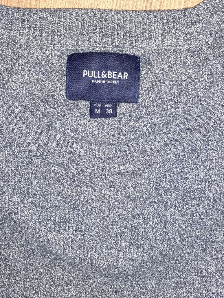 Pull & Bear M-L легкий светр, кофта, джемпер сіро-синій