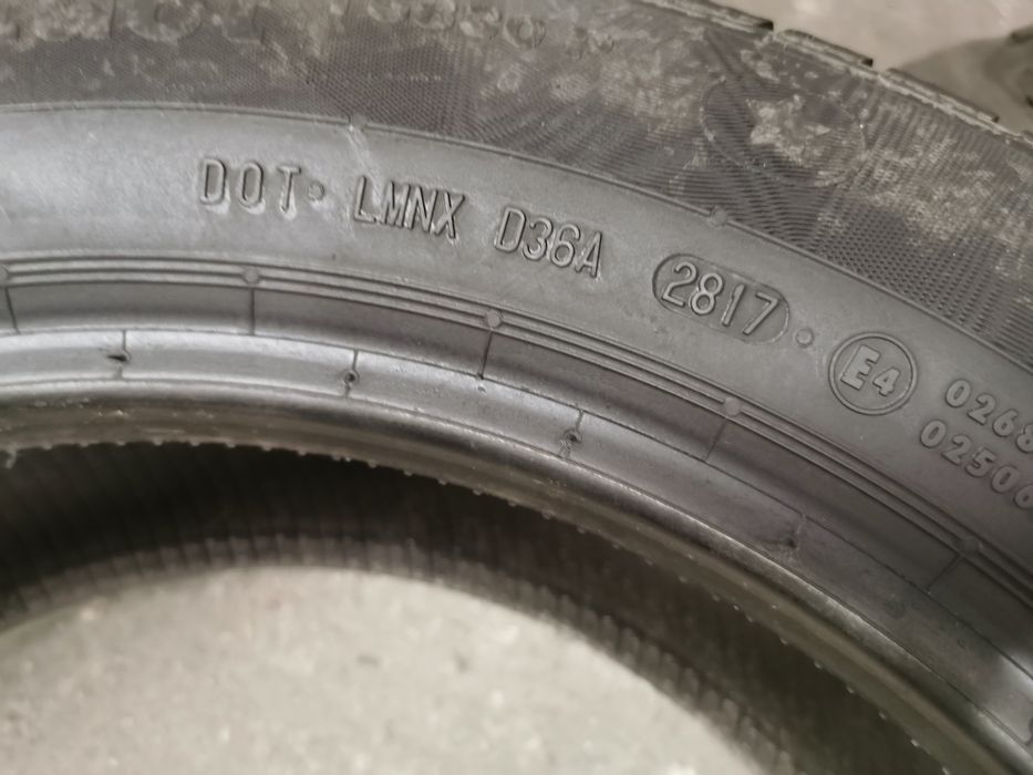 195/65R16  dwie opony zimowe Continental 17r