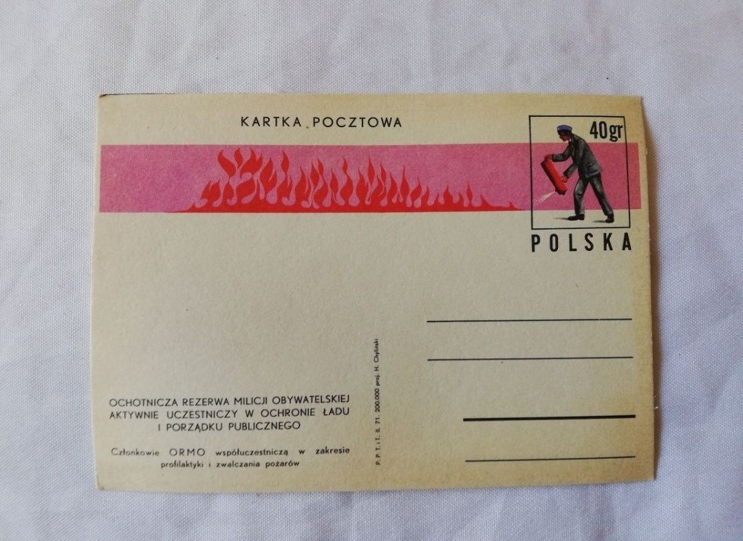 kartka pocztowa kolekcjonerska z epoki PRLu