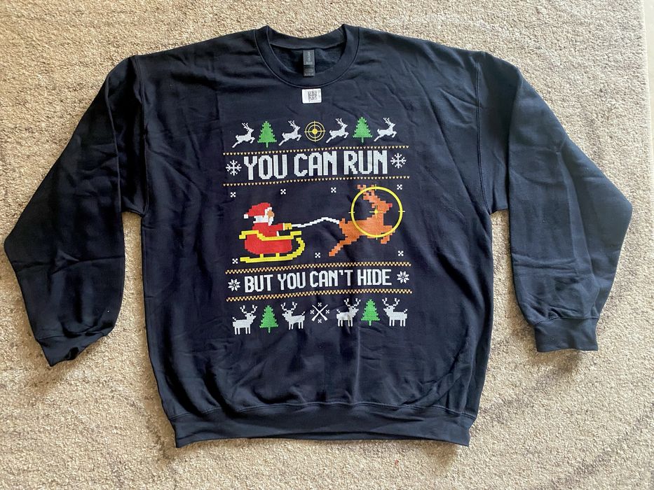 NOWA dowcipna bluza świąteczna dla myśliwego bawełna XL Gildan prezent