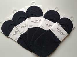 5 par mikrostopki balerinki czarne ażurowe bawełniane Aura.Via rozmiar