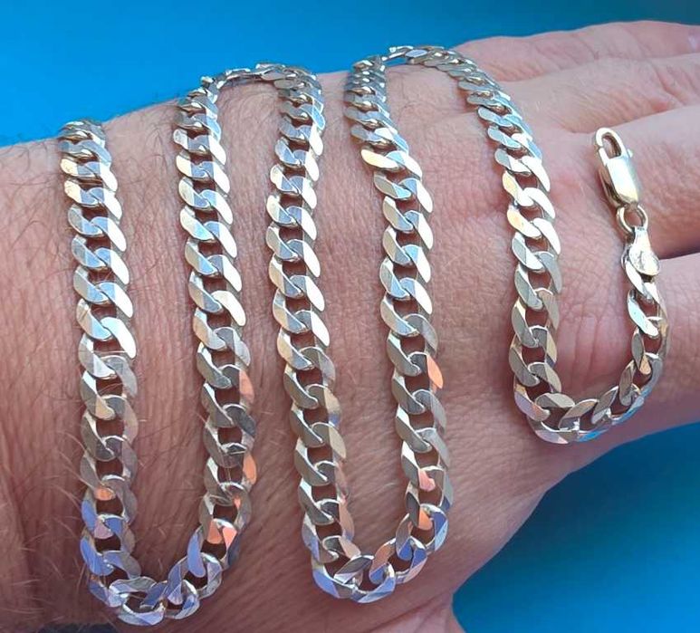 Srebrny męski łańcuszek pancerka dł.55 cm,26,15 gr.pr.925 –piękny!