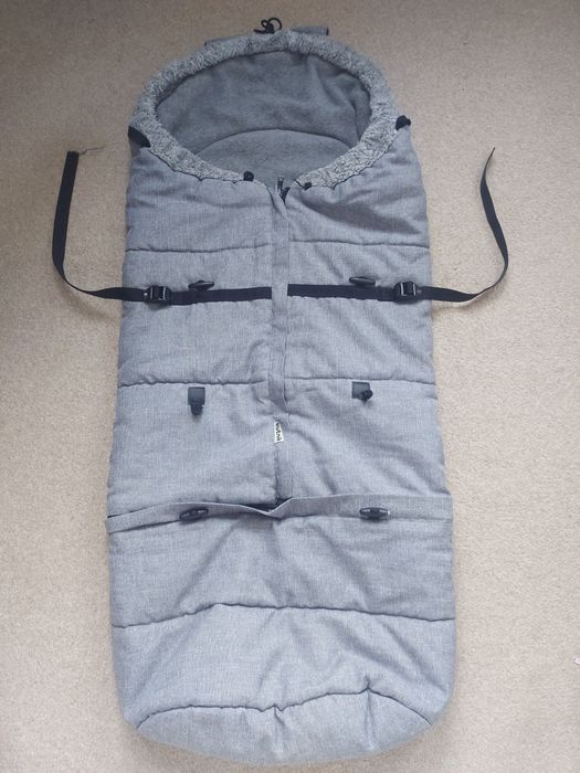 Śpiworek otulacz zimowy szary regulowany Kutnik
