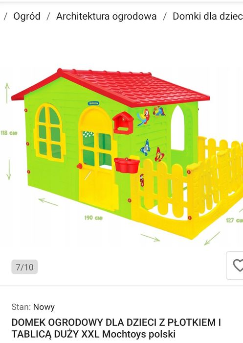 Domek dla dzieci ma ogródek xxl