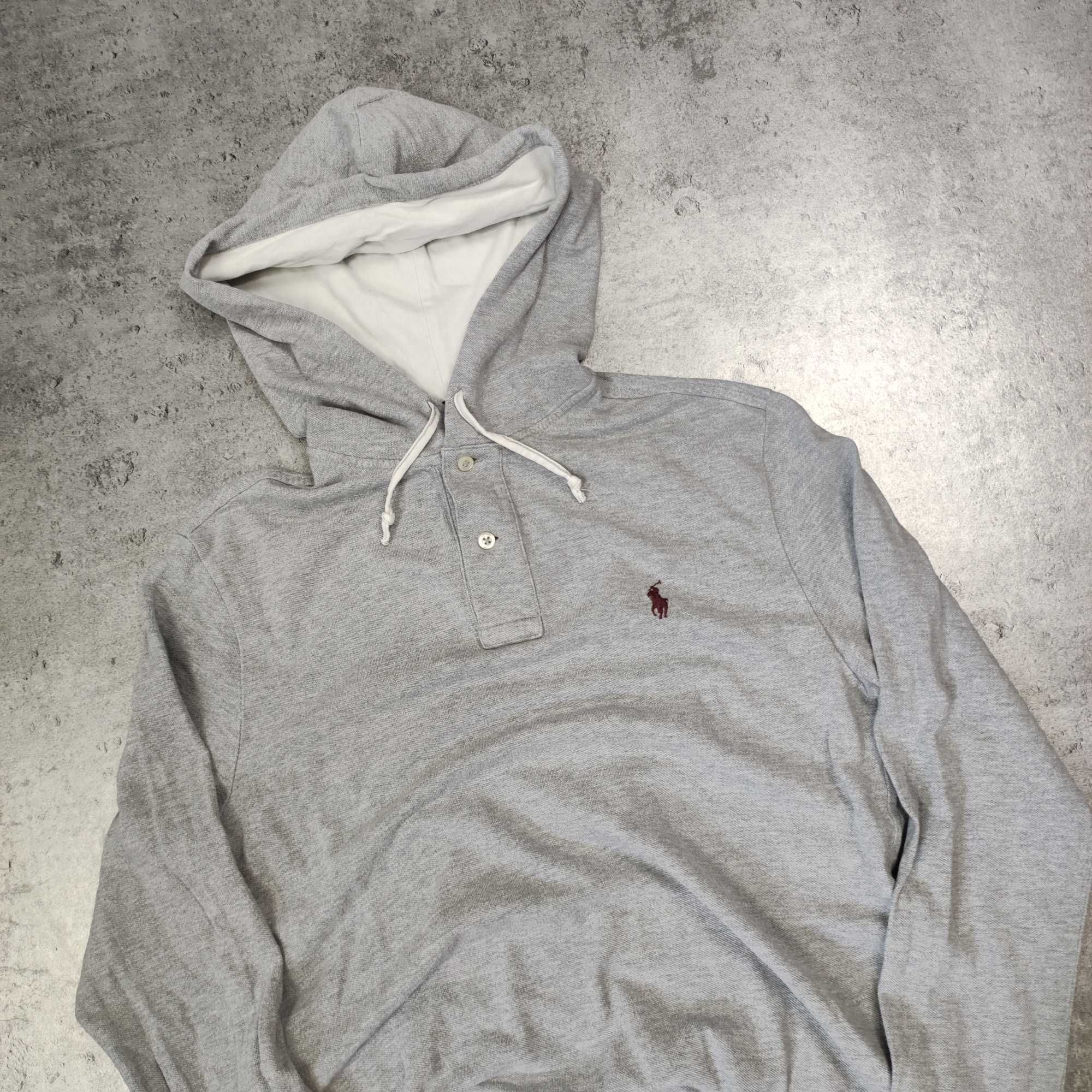 MĘSKA Bluza Lekka jak Koszulka POLO Ralph Lauren Kaptur Pętelka Hoodie