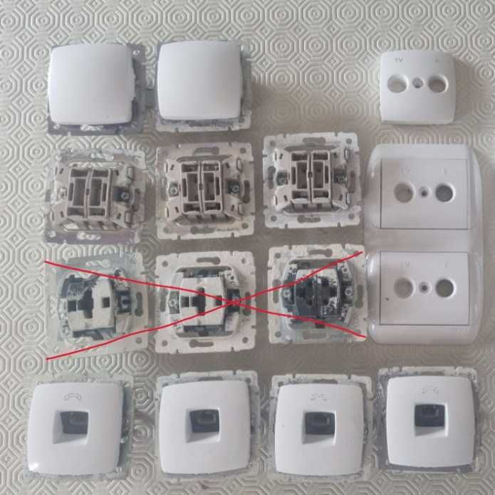 Interruptores e tomadas rj11 da Legrand