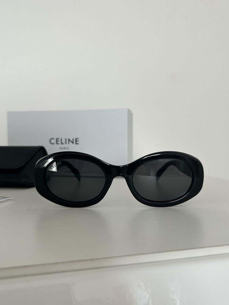 Czarne przeciwsłoneczne okulary „celine”