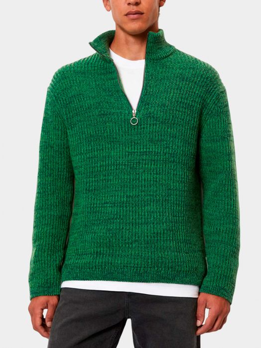 Sweter zielony z dodatkiem wełny Marc O'Polo Denim M