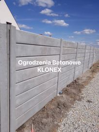 Ogrodzenia Betonowe KLONEX Produkcja Transport Montaż