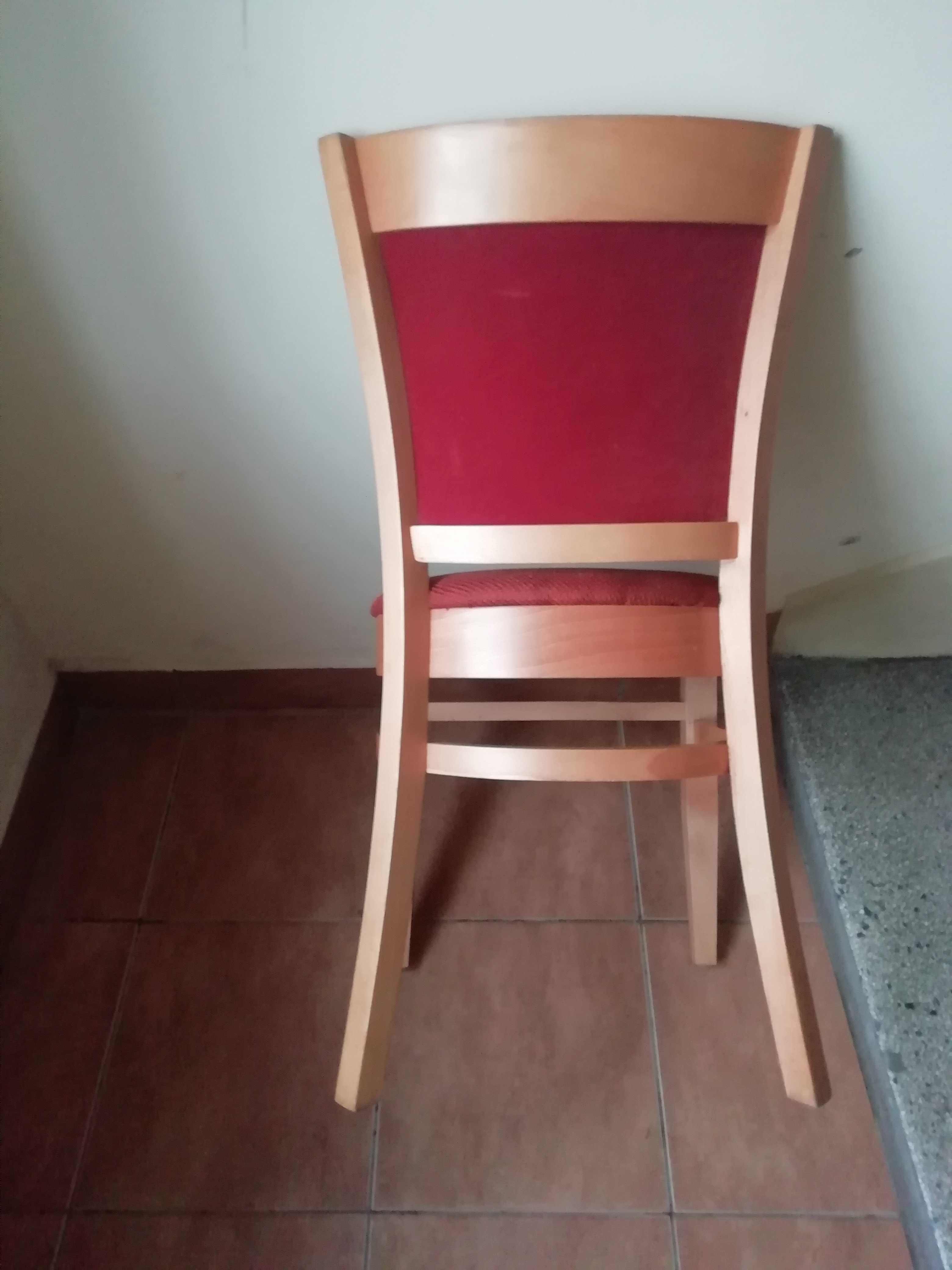krzesło gięte z pełnego drewna prl