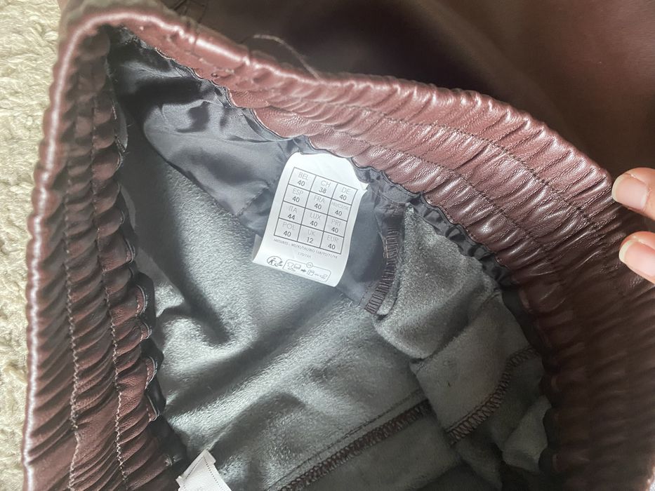 Шкіряні штани (кожзам) Promod, розмір 40