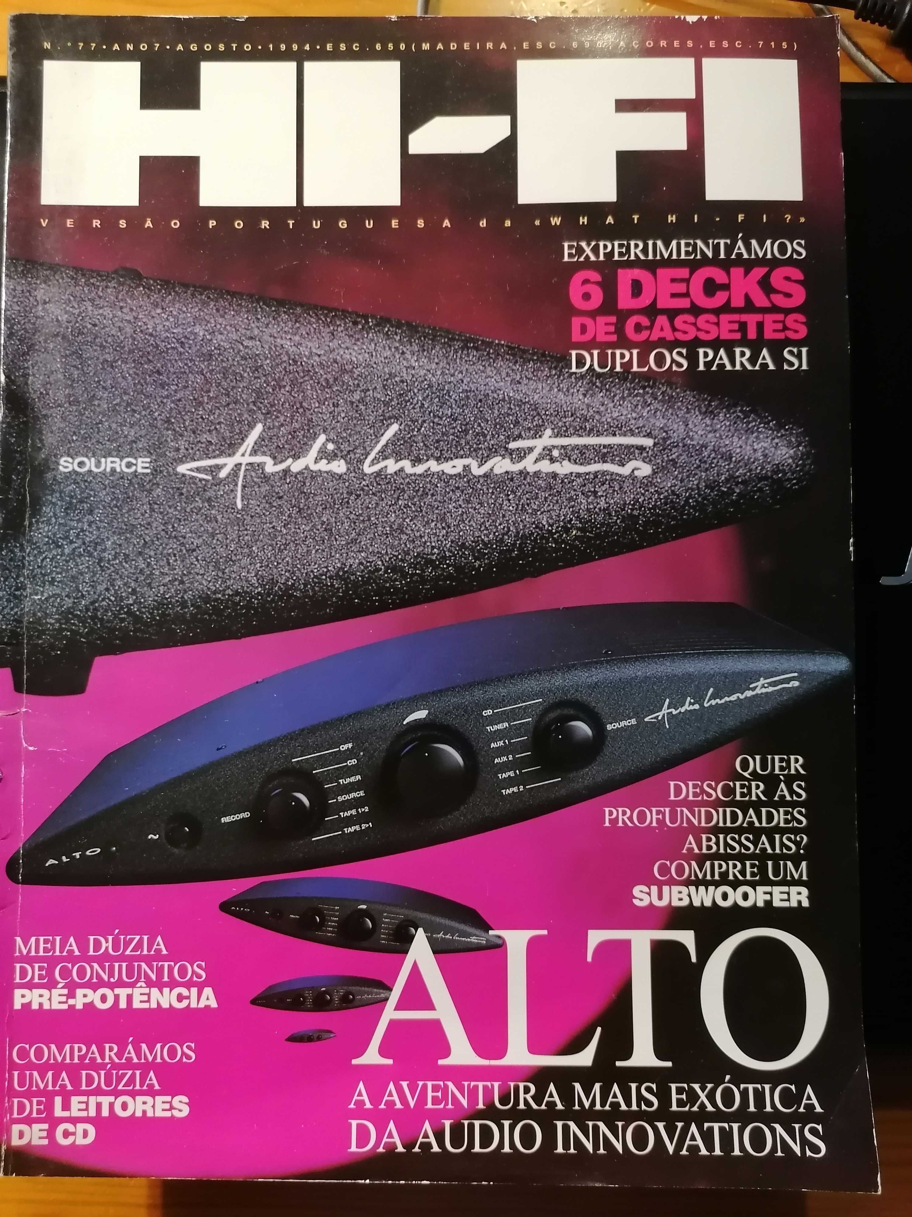 HI FI e AUDIO revistas de audio e video antigas