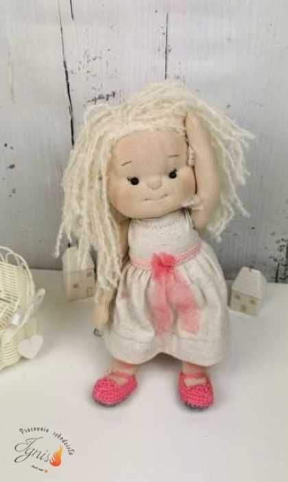 Lalka waldorfska-Nicol ,ręcznie robiona lalka tekstylna