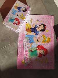 Puzzle Disney księżniczka 160 el metalowe pudełko