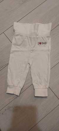 Spodnie białe niemowlęce dla chłopca 68 4-6m bpc  bonprix