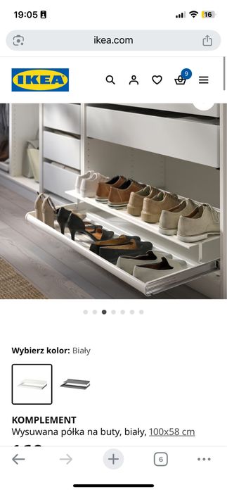 PAX Komplent wysuwana półka na buty