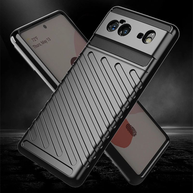 Thunder Case Elastyczne Pancerne Etui Pokrowiec Google Pixel 6 Czarny