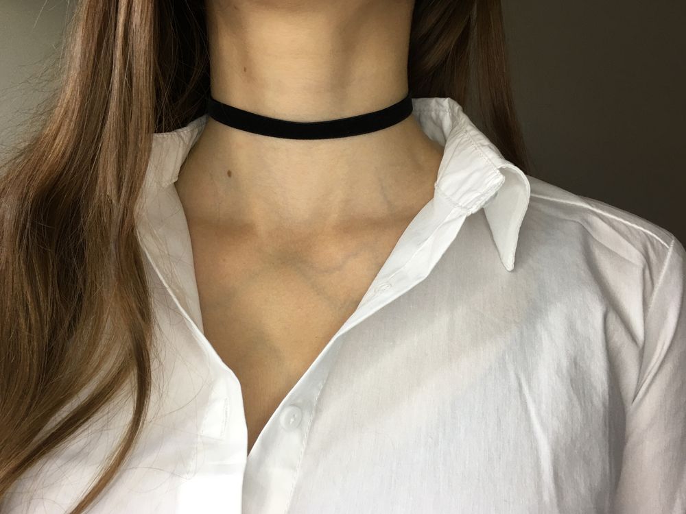 Choker Pure czarny obroża szyję naszyjnik