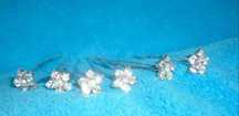 ganchos flor strass para noiva ou cerimonia