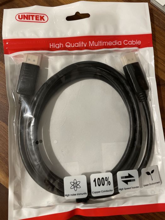 Czarny kabel DisplayPort (M) to DisplayPort (M) 2M