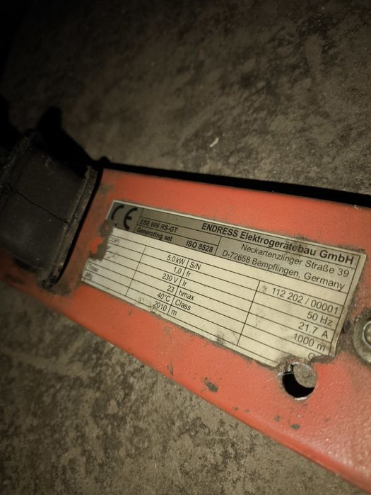 Agregat prądotwórczy 5Kw Endress/Subaru