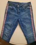 Jeansy Diverse z lampasami 34