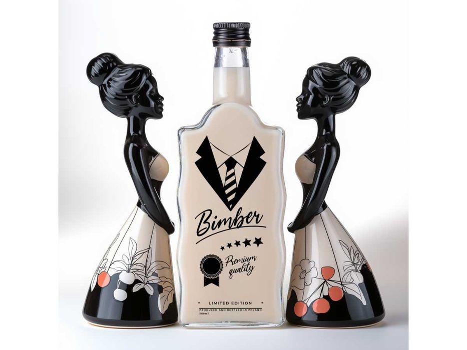 Butelka szklana na bimber Warta 500 ml Dżentelmen zestaw 10 sztuk