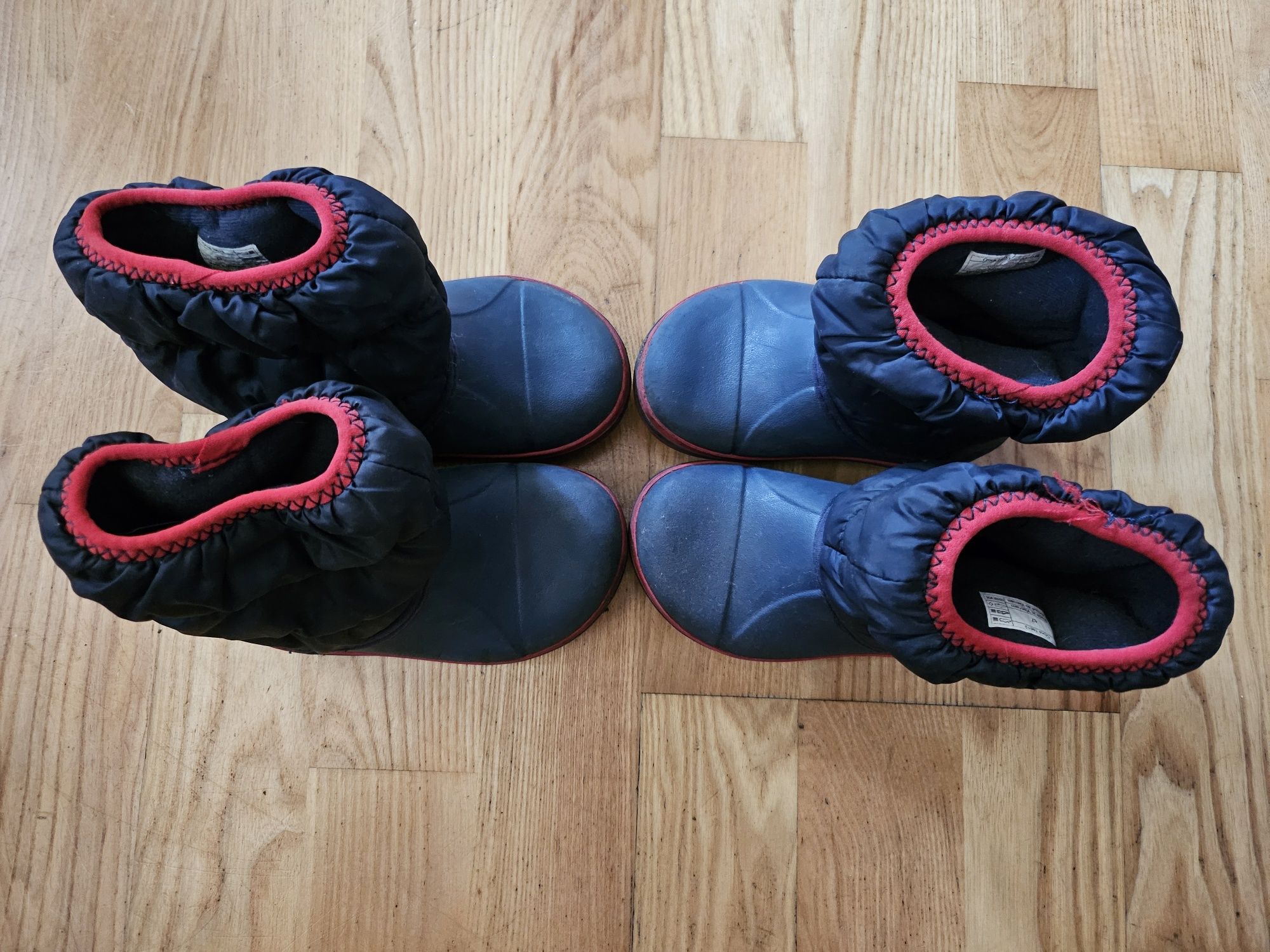 Buty zimowe śniegowce Crocs dla bliźniaków 2 pary rozmiarze. 22-23