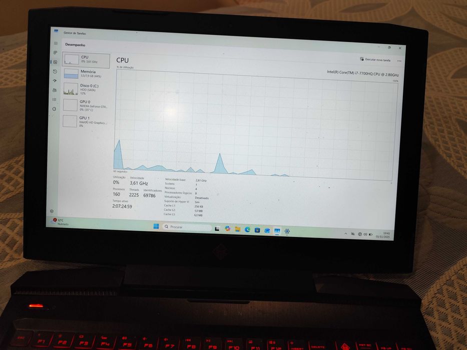 Portátil HP Omen 15 | i7 7700HQ | GTX 1050 Ti | 8GB RAM | 1TB HDD