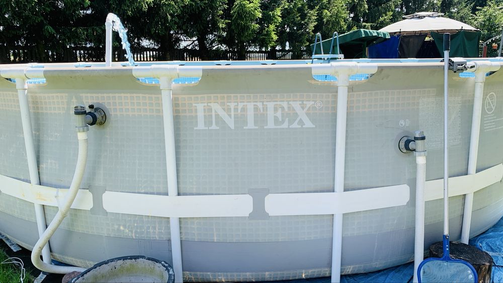 Basen Intex 610x610x132 dwie pompy odkurzacz drabinka
