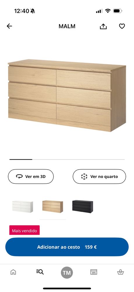 Cómoda MALM 160x78