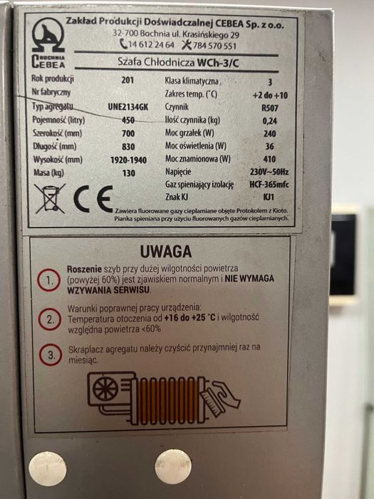 Witryna chłodnicza CEBEA BOCHNIA SELENA WCH-3