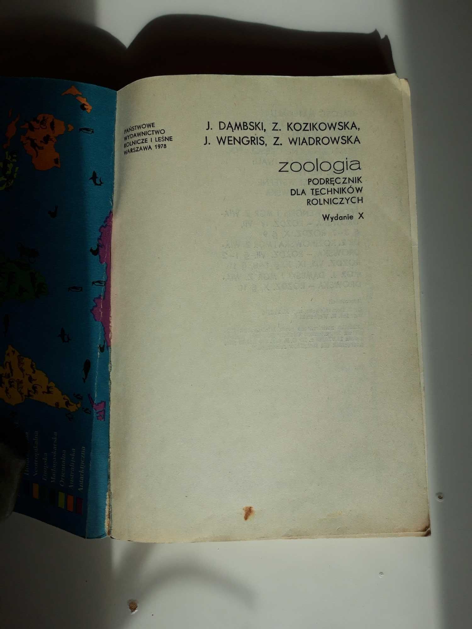 Zoologia. Podręcznik dla techników rolniczych. J.Dąbski i inni.