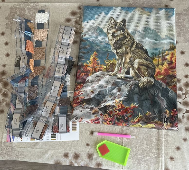 Алмазна картина Вовк в осінньому лісі