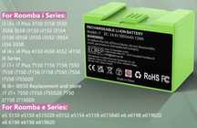 Bateria do iRobot Roomba E5 E6 i3 i4 i7 i7+ i8 i8+14,4V 5000mAh 72Wh