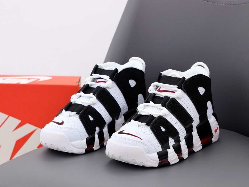 Унисекс кожаные кроссовки Nike Air More Uptempo найк аир море аптемпо