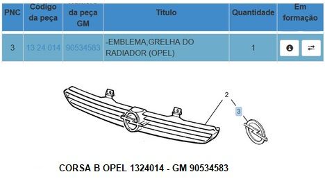 Símbolo / Logotipo - VW Golf 3 - Astra A - Astra G - Corsa B - Clio 2