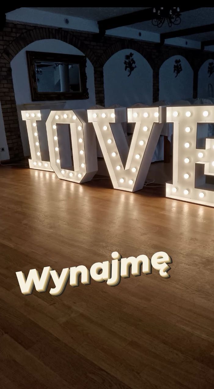 Wynajmę! Napis LOVE Led