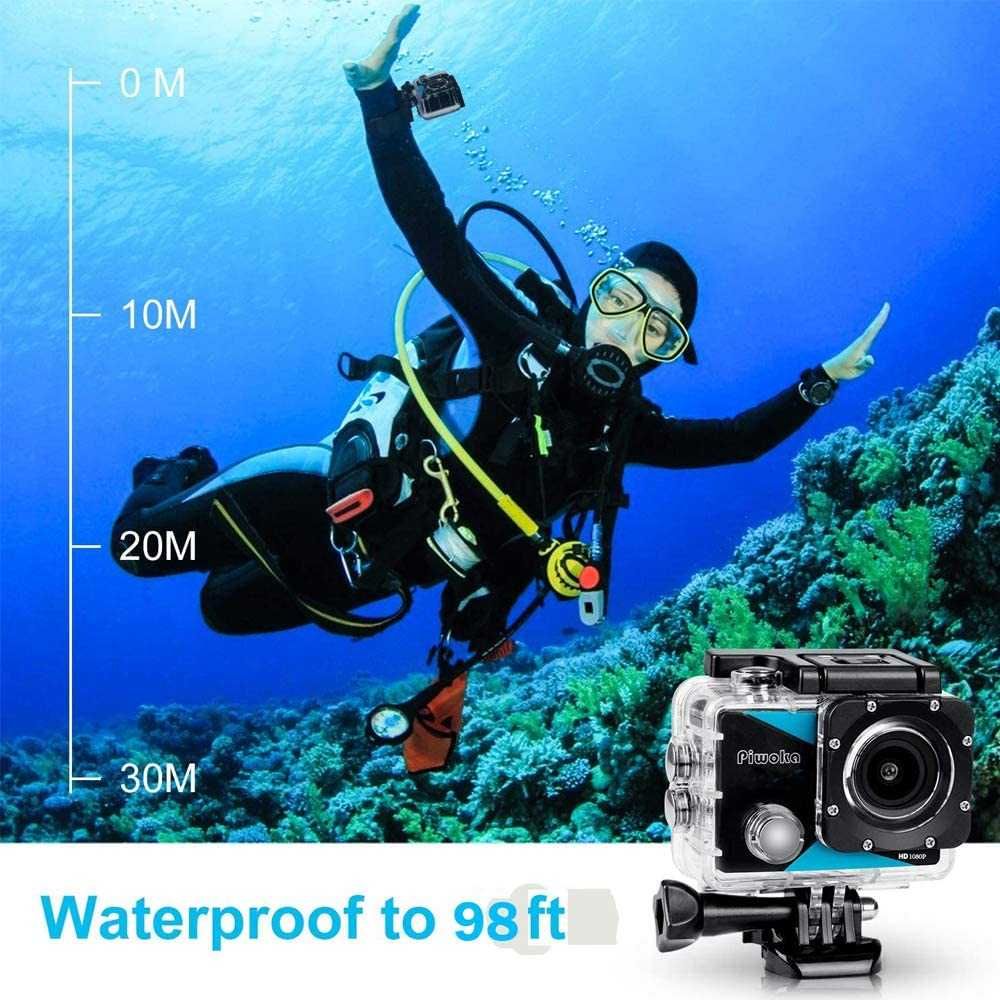 Piwoka kamera sportowa 30m 12MP szerokokątny 140* akcesoria