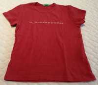 Koszulka, T-shirt, czerwona, 110, United colors of Benetton (Odzież)