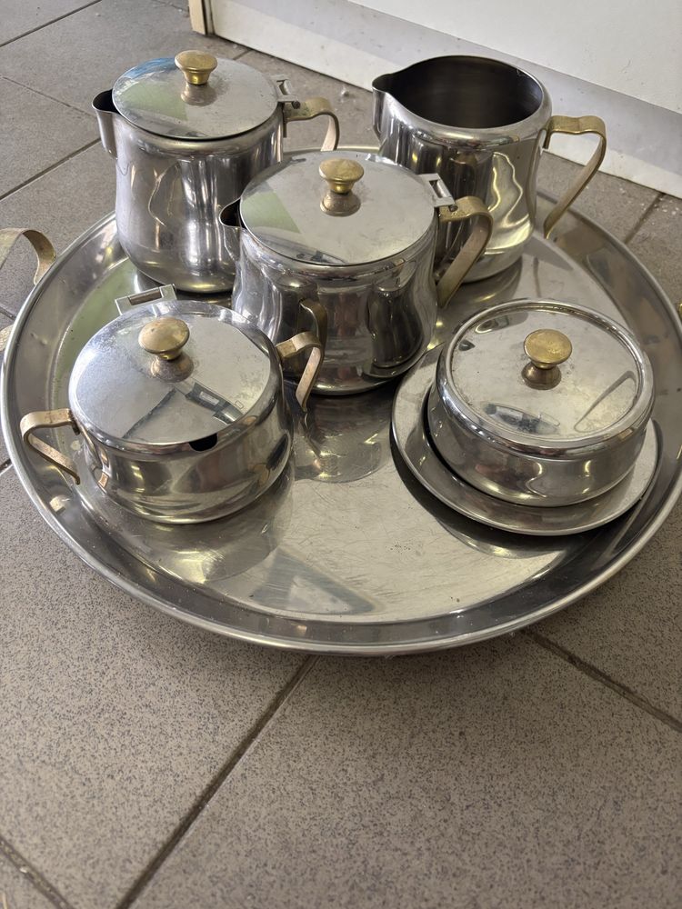 Conjunto seis peças em inox
