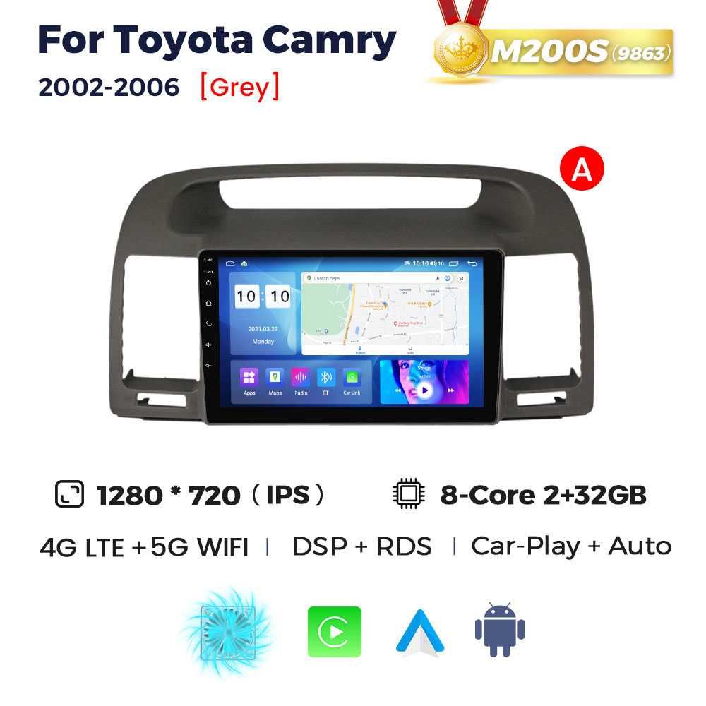 Штатна магнітола Toyota Camry V30 2002 Android GPS навігація Тойота