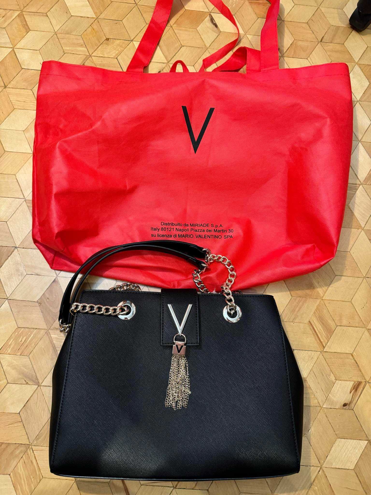 torebka Mario Valentino czarna złota + dustbag