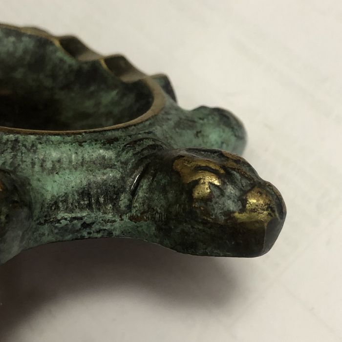 Папільничка підставка бронза латунь вінтаж черепаха