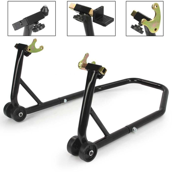 Stojak motocyklowy tył + przód COMBO + 3 adaptery
