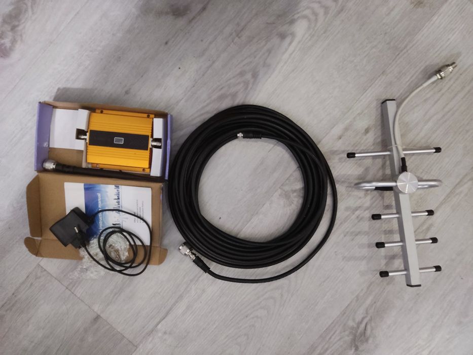 Amplificador de Sinal GSM 900MHz + Antena Yagi – Repetidor Completo