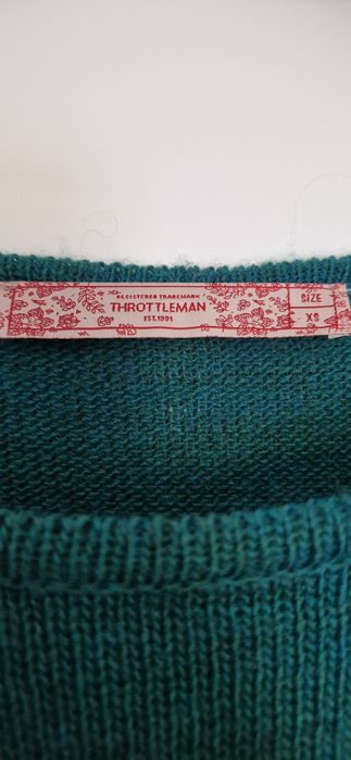 Vestido verde de lã